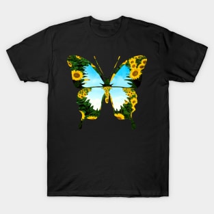 Butterfly Sunflower Costume Gift T-Shirt